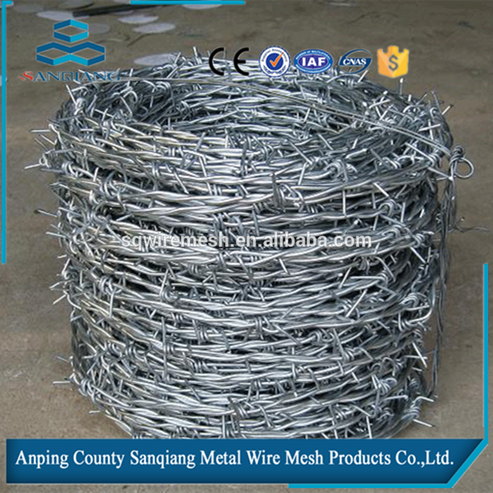 SanQiang hot sale Barbed wire length per roll /barbed wire fence/barbed wire price alibaba express