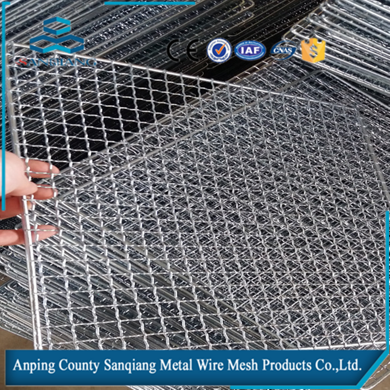 Crimped Barbecue Grill Netting/staimless barbecue grill wire mesh /cable wire netting mesh BBQ