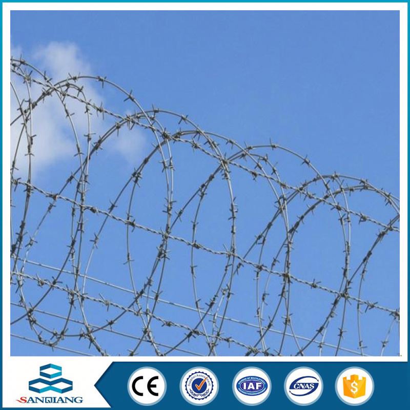 certificate iso 600mm before open sprial razor barbed wire