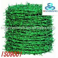 PVC green barbed wire