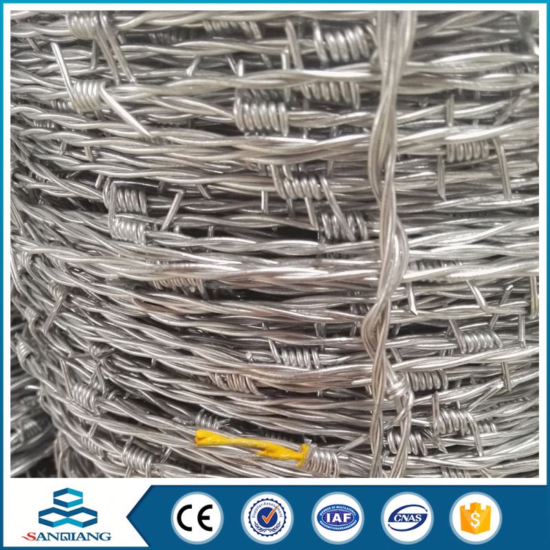 best quality galvanized 12#*14# barbed wire for safe