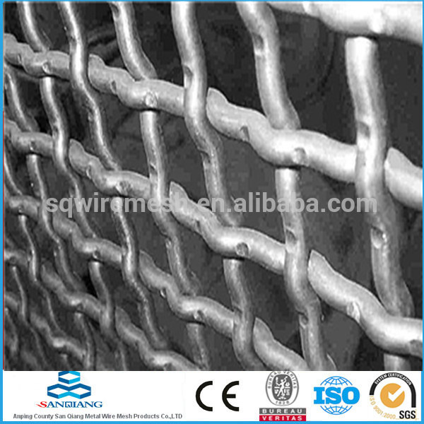 SQ-locked crimped wire mesh